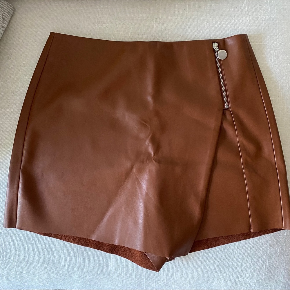 Zara Faux Leather Skort